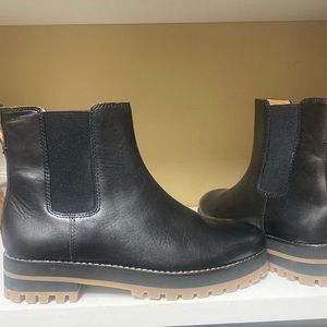 Black Leather Booties